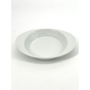 Dansk Fluted White Cafe Augratin Baking Dish Ribbed Shallow Casserole Japan 10”